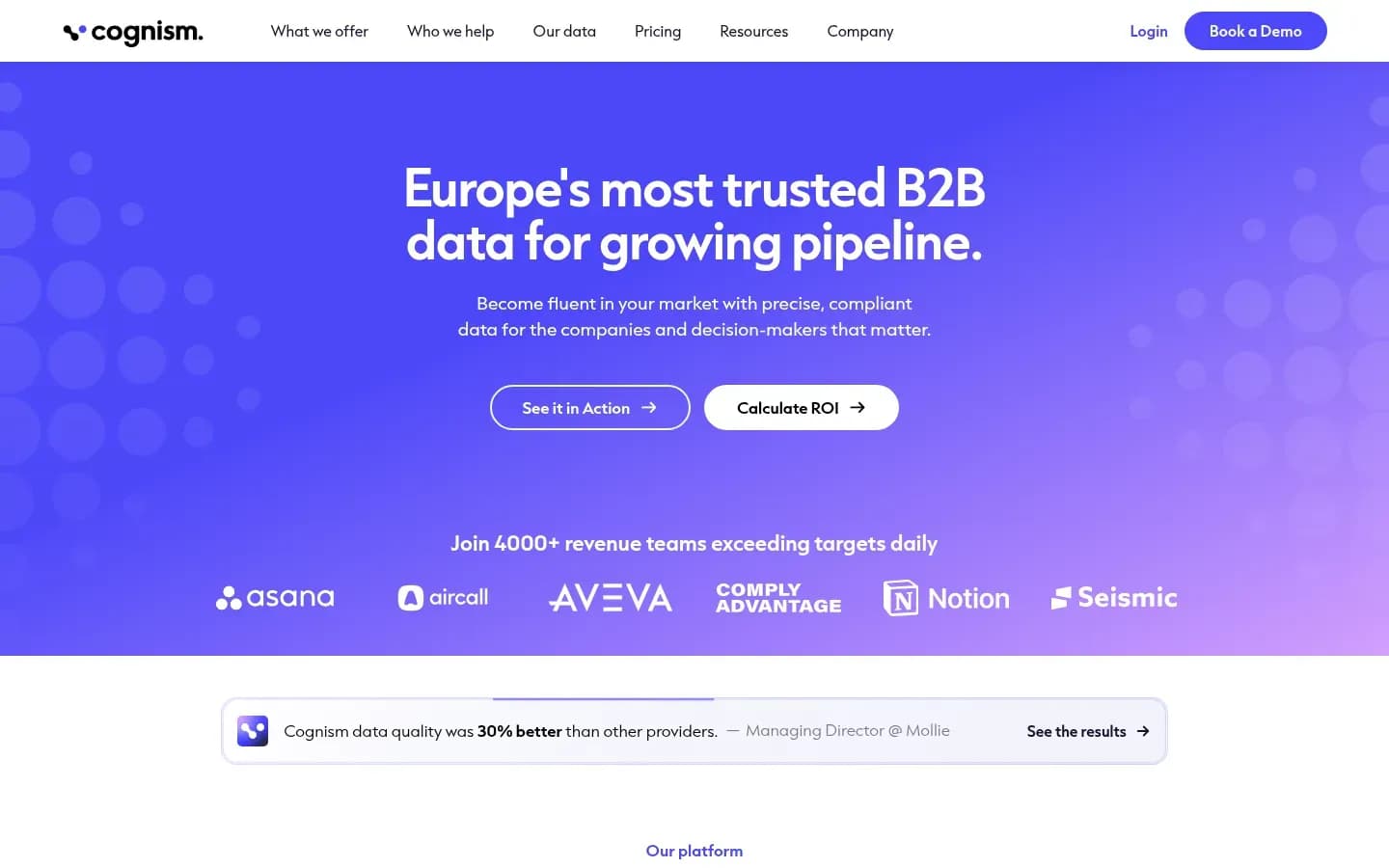 Cognism website