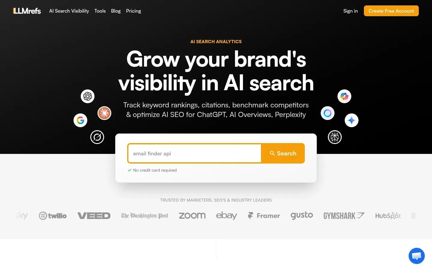 LLMrefs website
