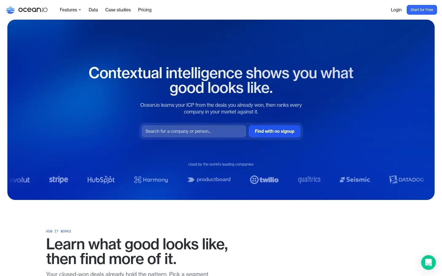 Ocean.io website