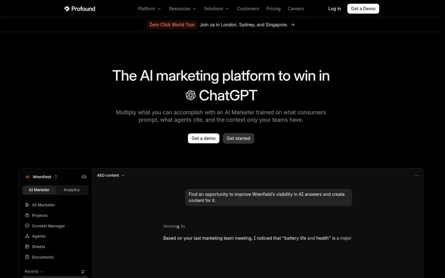 Profound website