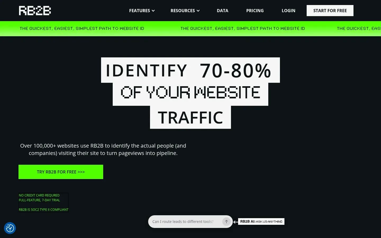 RB2B website