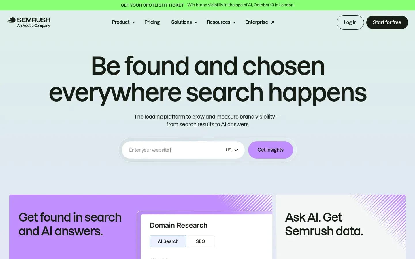 Semrush website
