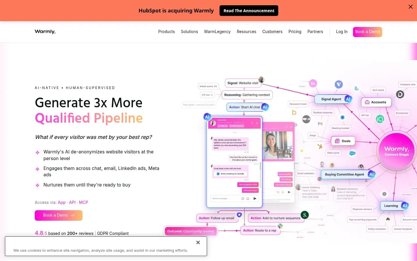 Warmly website
