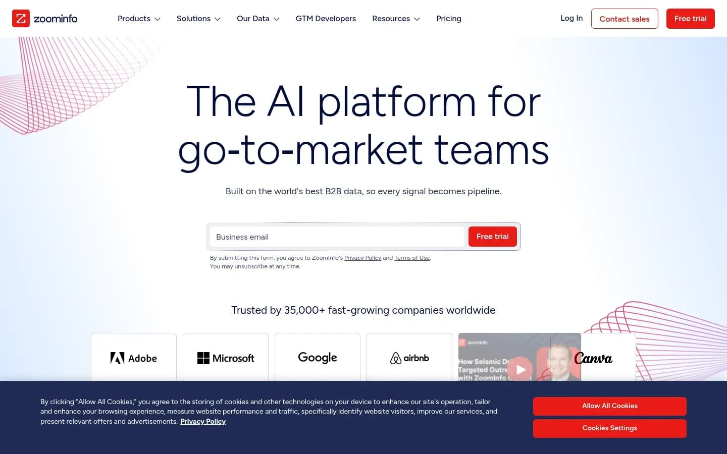 ZoomInfo website