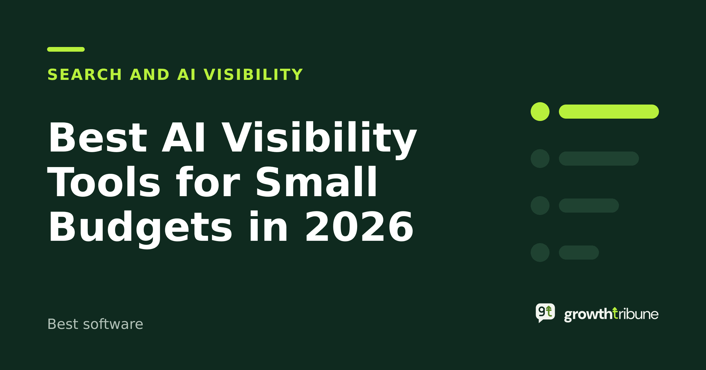 Cover image for “Best AI Visibility Tools for Small Budgets in 2026”